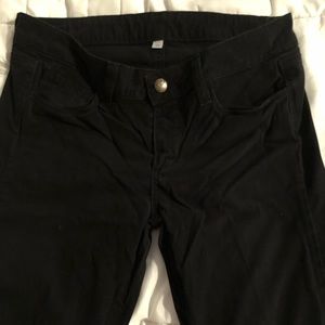Paige velvet black skinnies